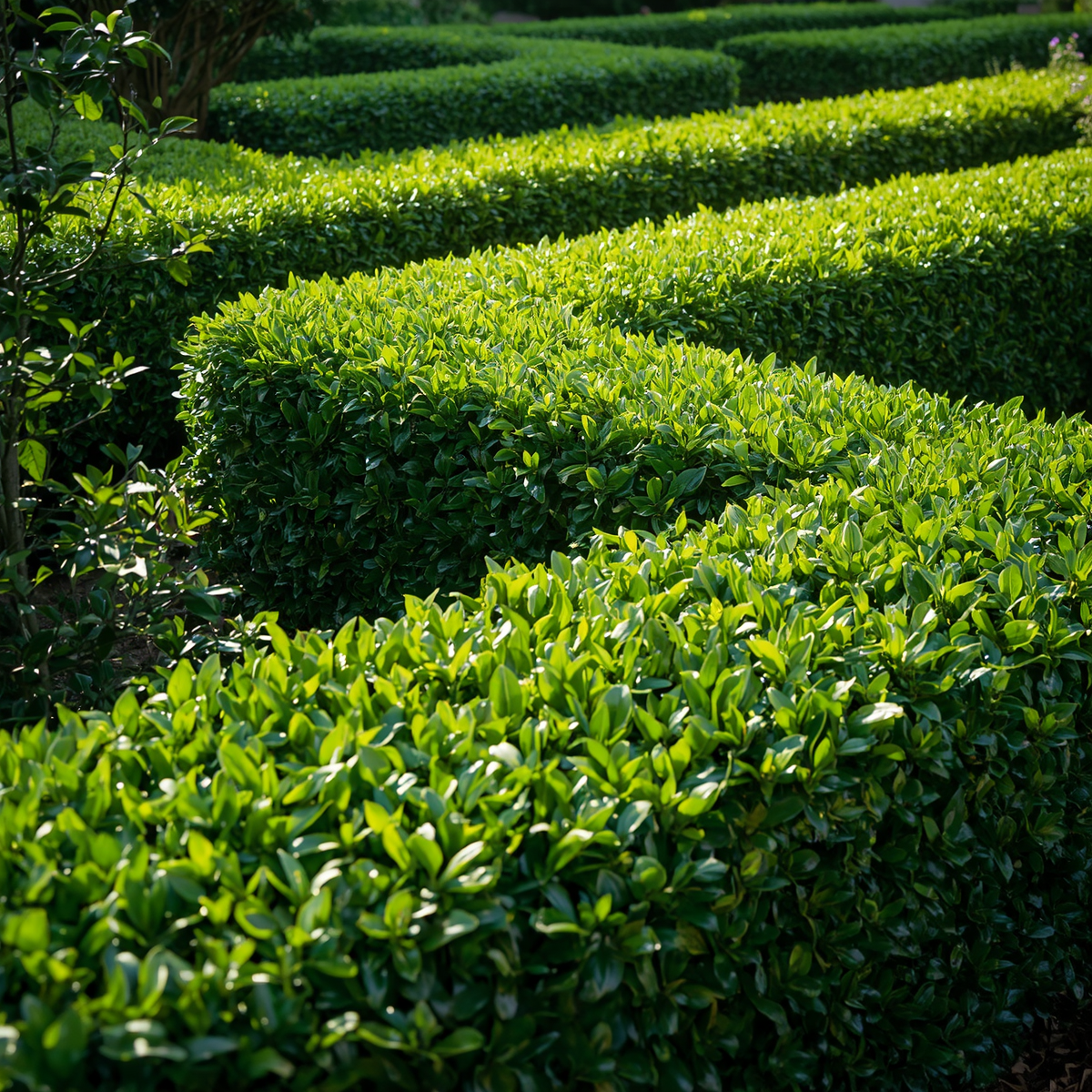 Neatly shaped hedge trimmed by HC Landscaping Services, South Yorkshire