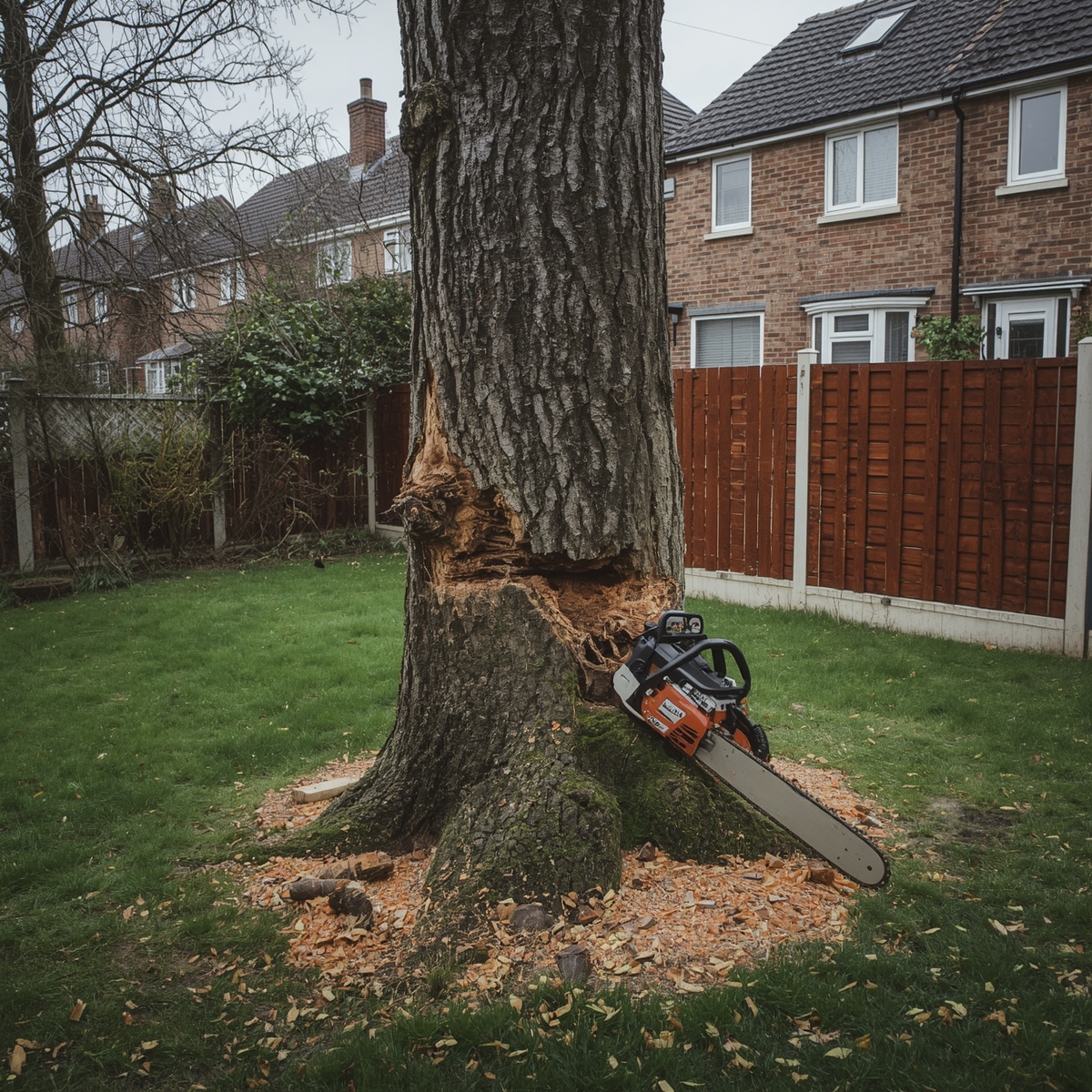 Tree felling and stump removal by HC Landscaping Services, Rotherham